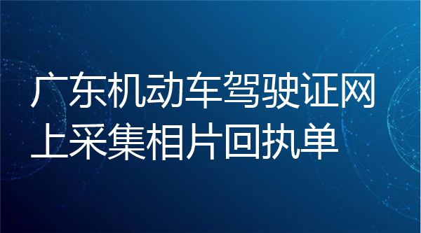 广东机动车驾驶证网上采集相片回执单