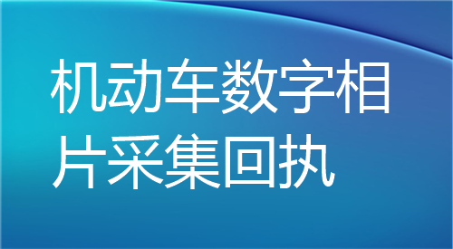 机动车数字采集回执