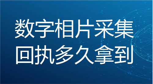 数字照片采集回执多久拿到