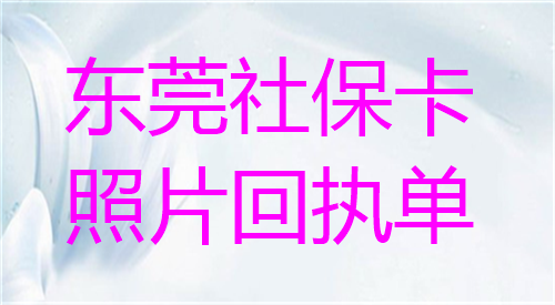 东莞社保卡照片回执单