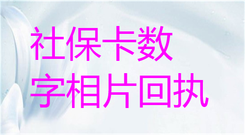 社保卡数字相片回执