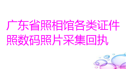 广东省照相馆各类证件照数码照片采集回执